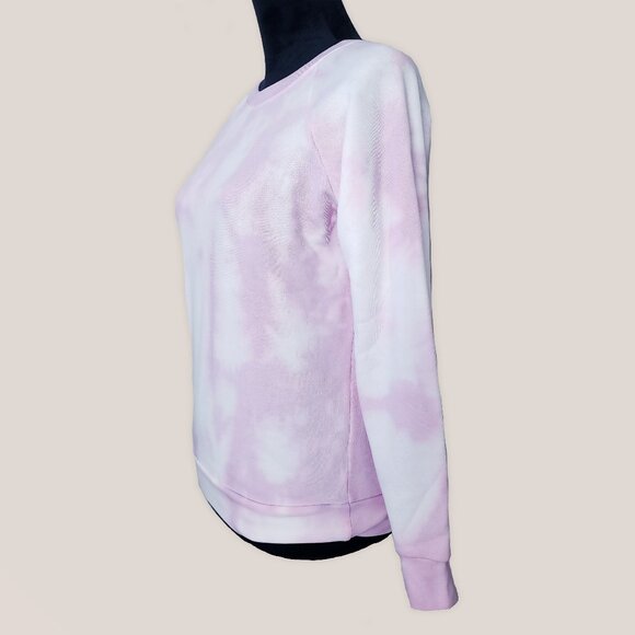 NEW Tie Dye Pink Hand-Dyed Pullover Sweatshirt with Soft Fleece Interior - Picture 2 of 6